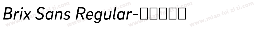 Brix Sans Regular字体转换